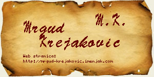 Mrgud Krejaković vizit kartica